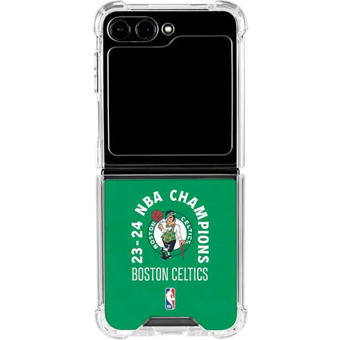 2024 NBA Champions Boston Celtics Galaxy Z Flip6 Clear Case